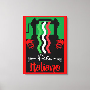 Klassische italienische Pasta Küche Geschenk Leinwanddruck