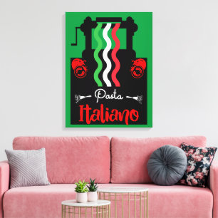 Klassische italienische Pasta Küche Geschenk Leinwanddruck
