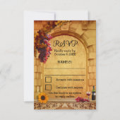 Klassische italienische Weinkellerei oder RSVP-Kar RSVP Karte (Vorderseite)