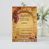 Klassische italienische Weinkellerei oder RSVP-Kar RSVP Karte (Stehend Vorderseite)