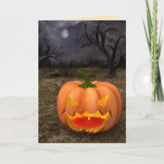 Klassische Jack-O-Lantern Halloween-Karte Karte