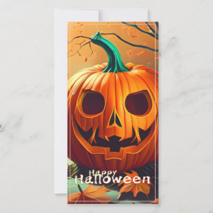 Klassische Jack-o-Lantern-Herbstwaldszene