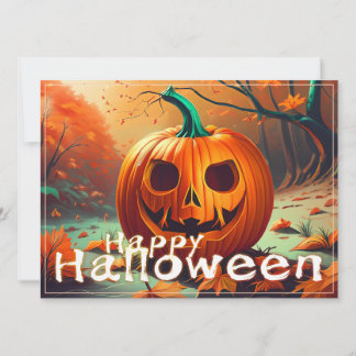 Klassische Jack-o-Lantern-Herbstwaldszene