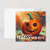 Klassische Jack-o-Lantern-Herbstwaldszene (Vorne/Hinten)
