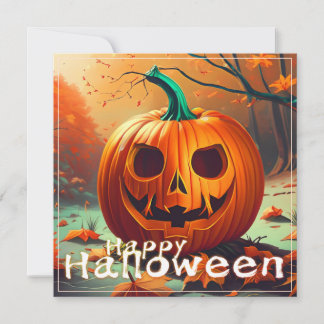 Klassische Jack-o-Lantern-Herbstwaldszene