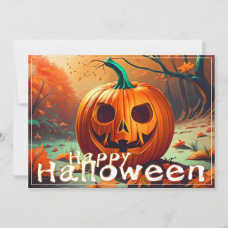 Klassische Jack-o-Lantern-Herbstwaldszene