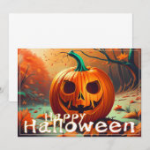 Klassische Jack-o-Lantern-Herbstwaldszene (Vorne/Hinten)