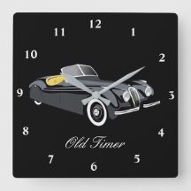 Klassische Jaguar Car 'Old Timer' Wall Clock