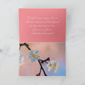 Klassische japanische Apricot-Blume Dankeskarte (Innenseite)