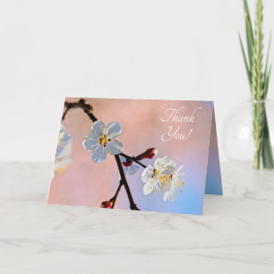 Klassische japanische Apricot-Blume Dankeskarte