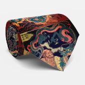 Klassische japanische Drachenkunst des Kriegers Krawatte (Gerollt)