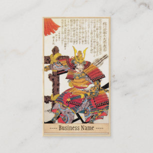 Klassische japanische legendäre Samurai-Krieger-Ku Visitenkarte