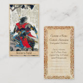 Klassische japanische legendäre visitenkarte (Vorne/Hinten)