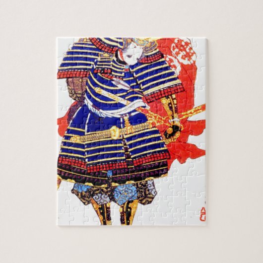 Klassische japanische Samurai-Kunst Japan Puzzle (Vertikal)