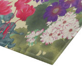 Klassische japanische Vintage Aquarell-Blume Schneidebrett (Ecke)