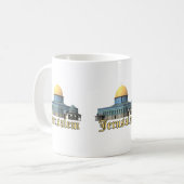 Klassische Jerusalem-Kuppel im Rock-Design Kaffeetasse (Vorderseite Links)