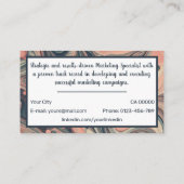 Klassische Jobsuche marbled Simple Minimalistisch  Visitenkarte (Rückseite)