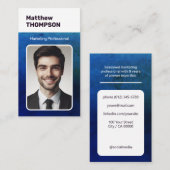 Klassische Jobsuche Minimalistischer Dunkler Ozean Visitenkarte (Vorne/Hinten)