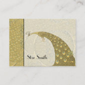 Klassische Jugendstil-Boutique Vintag Peacock Visitenkarte (Rückseite)