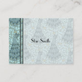 Klassische Jugendstil-Boutique Vintag Peacock Visitenkarte (Rückseite)