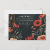 Klassische Jugendstil-Hochzeit Dankeskarte (Vorderseite)