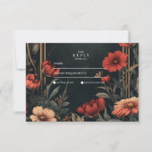 Klassische Jugendstil-Hochzeit RSVP Karte (Vorderseite)