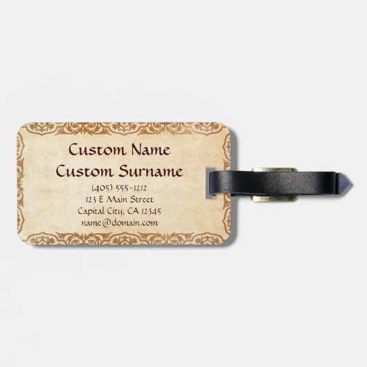 Klassische junge schöne chinesische Prinzessin Guo Gepäckanhänger (Rückseite horizontal)