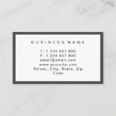 Klassische Juristenskala-Logo Grau & Weiß fett Visitenkarte (Rückseite)