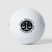 Klassische Justizskala | Beruflicher Rechtsanwalt Golfball (Vorderseite)