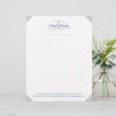 Klassische Justizskala| Blau Briefkopf (Stehend Vorderseite)