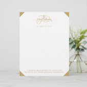 Klassische Justizskala| Gold Briefbogen (Stehend Vorderseite)