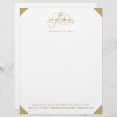 Klassische Justizskala| Gold Briefbogen (Vorne/Hinten)