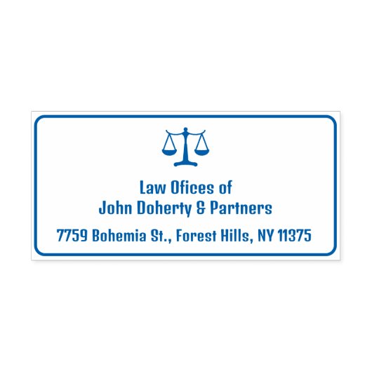 Klassische Justizskala | Rechtsanwaltsbüro Permastempel (Design)