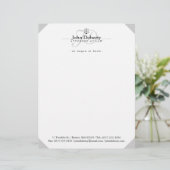 Klassische Justizskala| Schwarz-weiß Briefbogen (Stehend Vorderseite)