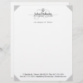 Klassische Justizskala| Schwarz-weiß Briefbogen (Vorne/Hinten)