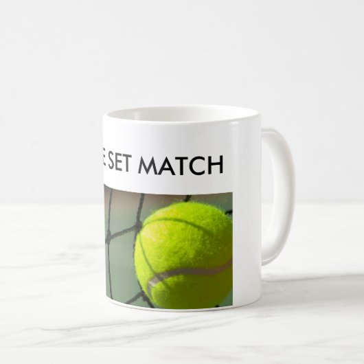 Klassische Kaffee-Tassen für Tennisliebhaber Kaffeetasse (VorderseiteRechts)