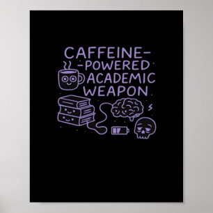 Klassische Kaffeebetriebene Akademische Waffe Poster
