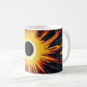 klassische Kaffeemaschine Tasse mit Sonnendesign (VorderseiteRechts)