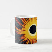 klassische Kaffeemaschine Tasse mit Sonnendesign (Vorderseite Links)