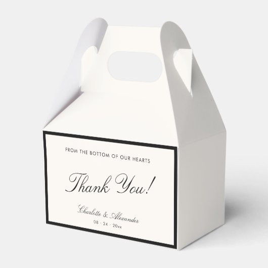 Klassische Kalligrafie Altes Geld Hochzeit Geschenkschachtel (Vorderseite)