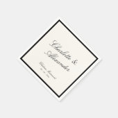 Klassische Kalligrafie Altes Geld Hochzeit Serviette (Ecke)