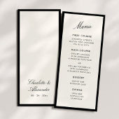 Klassische Kalligrafie Altes Geld Menükarte