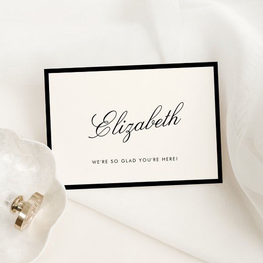 Klassische Kalligrafie Altes Geld Platzkarte Tischnummer