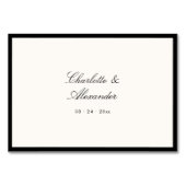 Klassische Kalligrafie Altes Geld Platzkarte Tischnummer (Rückseite)