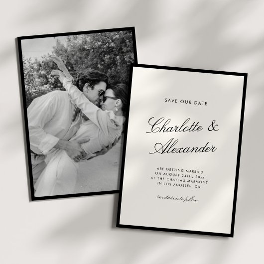 Klassische Kalligrafie Altes Geld Save The Date