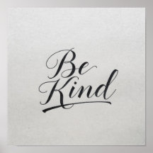 Klassische Kalligrafie "Be Kind" - einfache Elegan