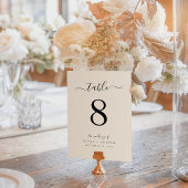 Klassische Kalligrafie, Beige-Farbensehen Tischnummer