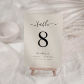 Klassische Kalligrafie, Beige-Farbensehen Tischnummer