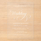 Klassische Kalligrafie - das Hochsetzen von Transp Acryleinladungen (Vorderseite)