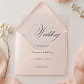 Klassische Kalligrafie Elegante Hochzeit Acryleinladungen